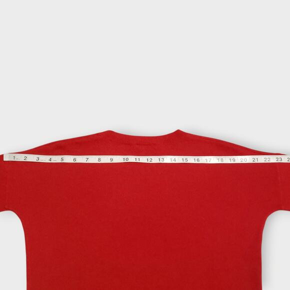 Theory Womens Cashmere Crewneck Sweater Red Sz P or XS Fall Winter Cozy Preppy - Picture 8 of 9